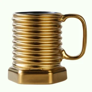 Ceramic-mug-golden for home and office